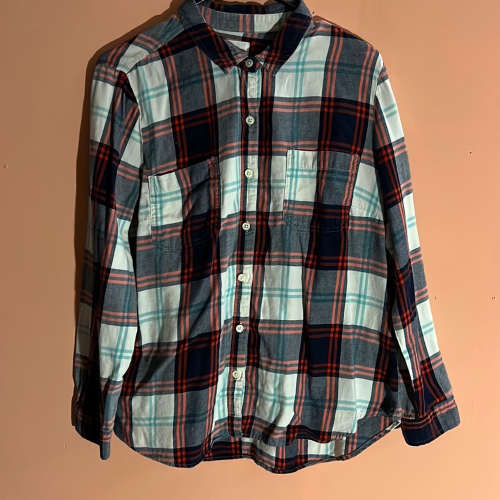 Old navy plaid print button up flannel